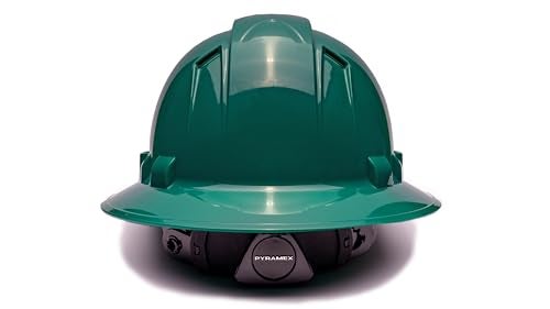 Ridgeline Pyramex Ridgeline Full Brim Hard Hat 4 Point Ratchet Vented Green - Image 4